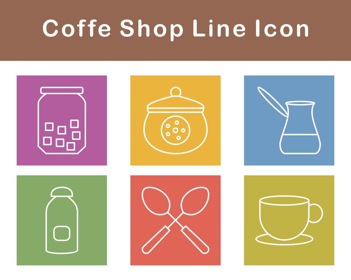 Coffe Shop Vector Icon Set