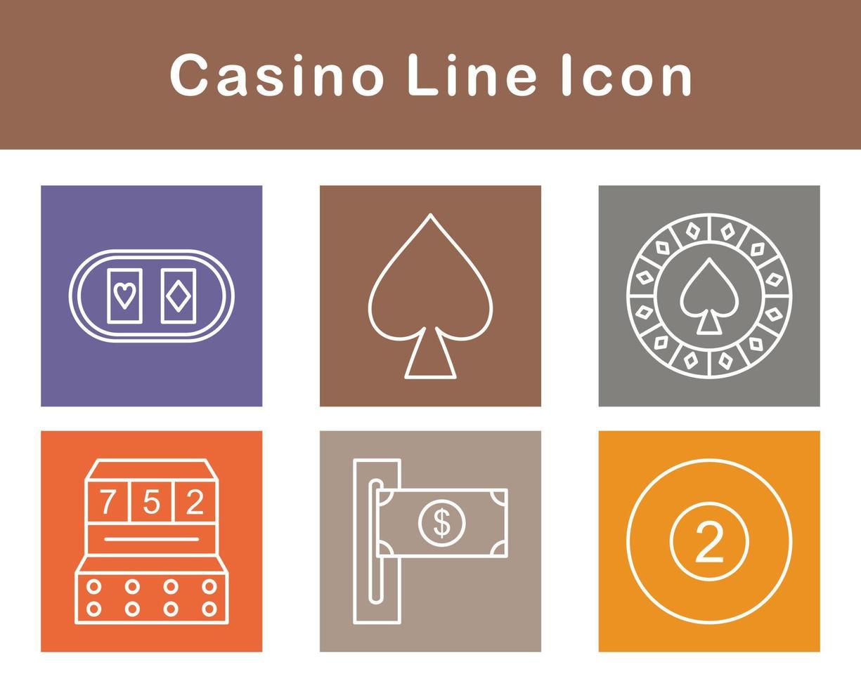 casino vector icono conjunto