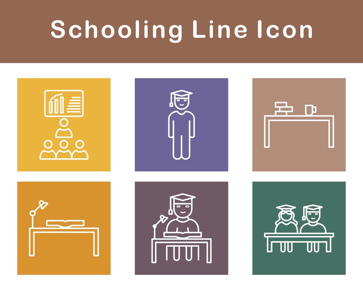 Schooling Vector Icon Set