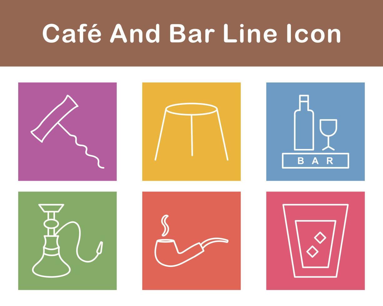 Cafe And Bar Vector Icon Set