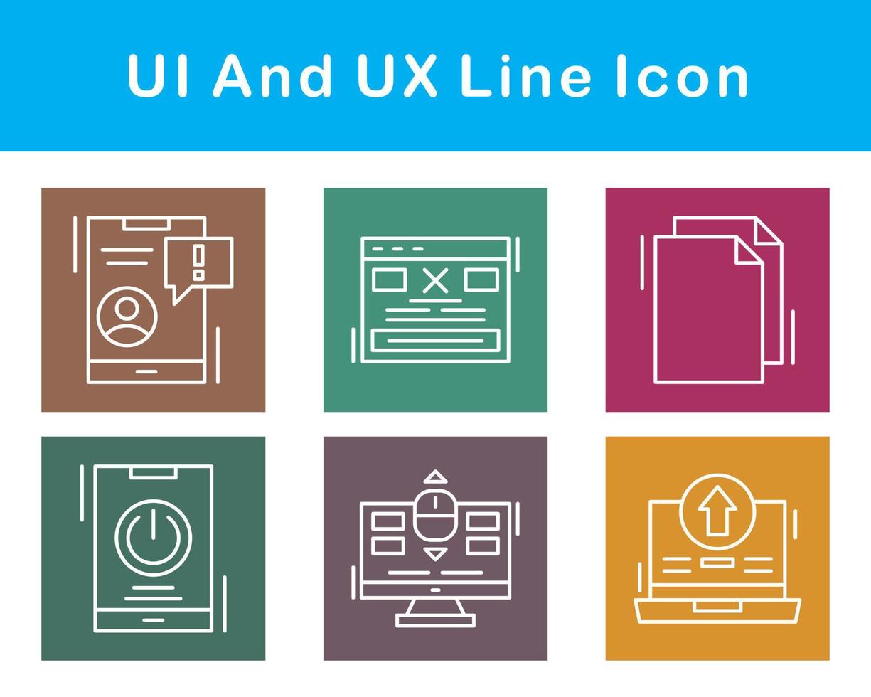 ui y ux vector icono conjunto