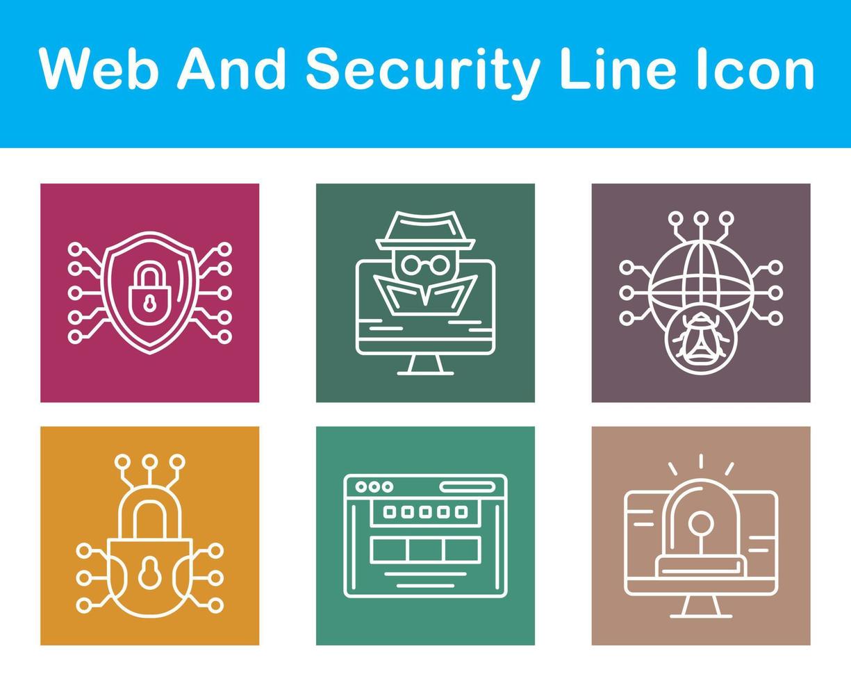 Web And Security Vector Icon Set