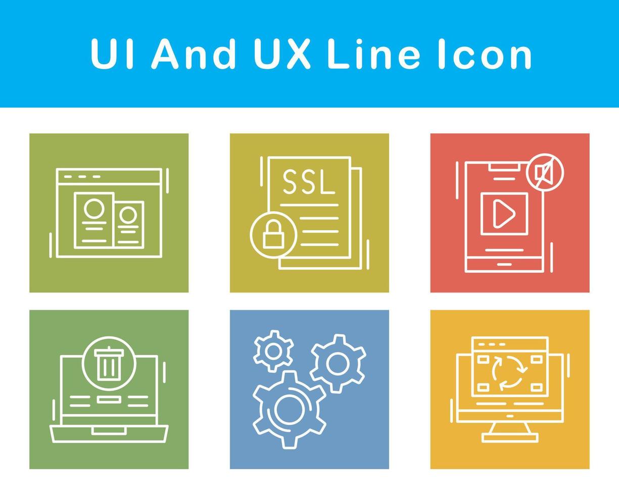 UI And UX Vector Icon Set