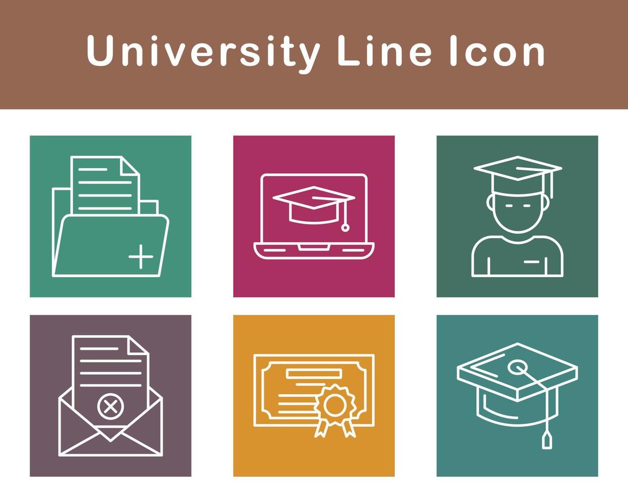 Universidad vector icono conjunto