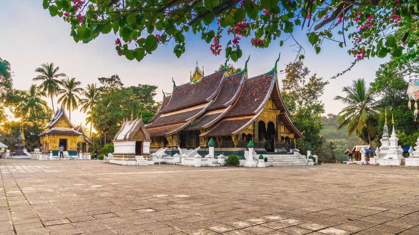 Wat Xieng Thong Golden City Temple in Luang Prabang, Laos. Xieng Thong temple is one of the most important of Lao monasteries. photo