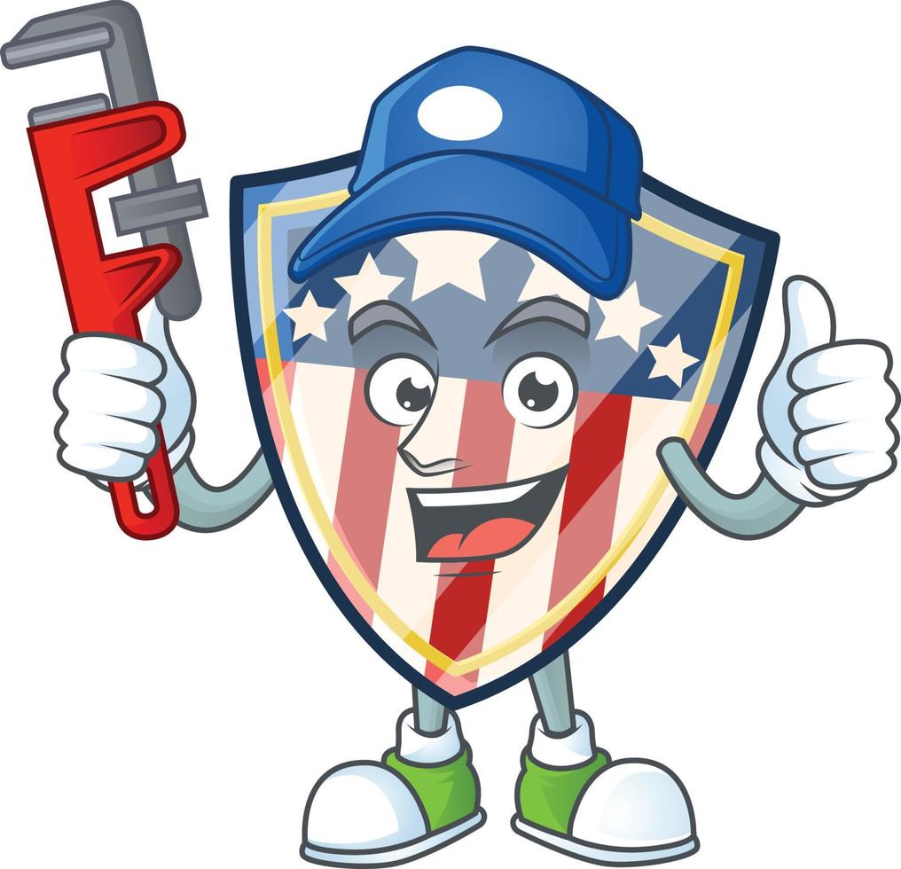 Vintage Shield Badges USA Icon Design vector