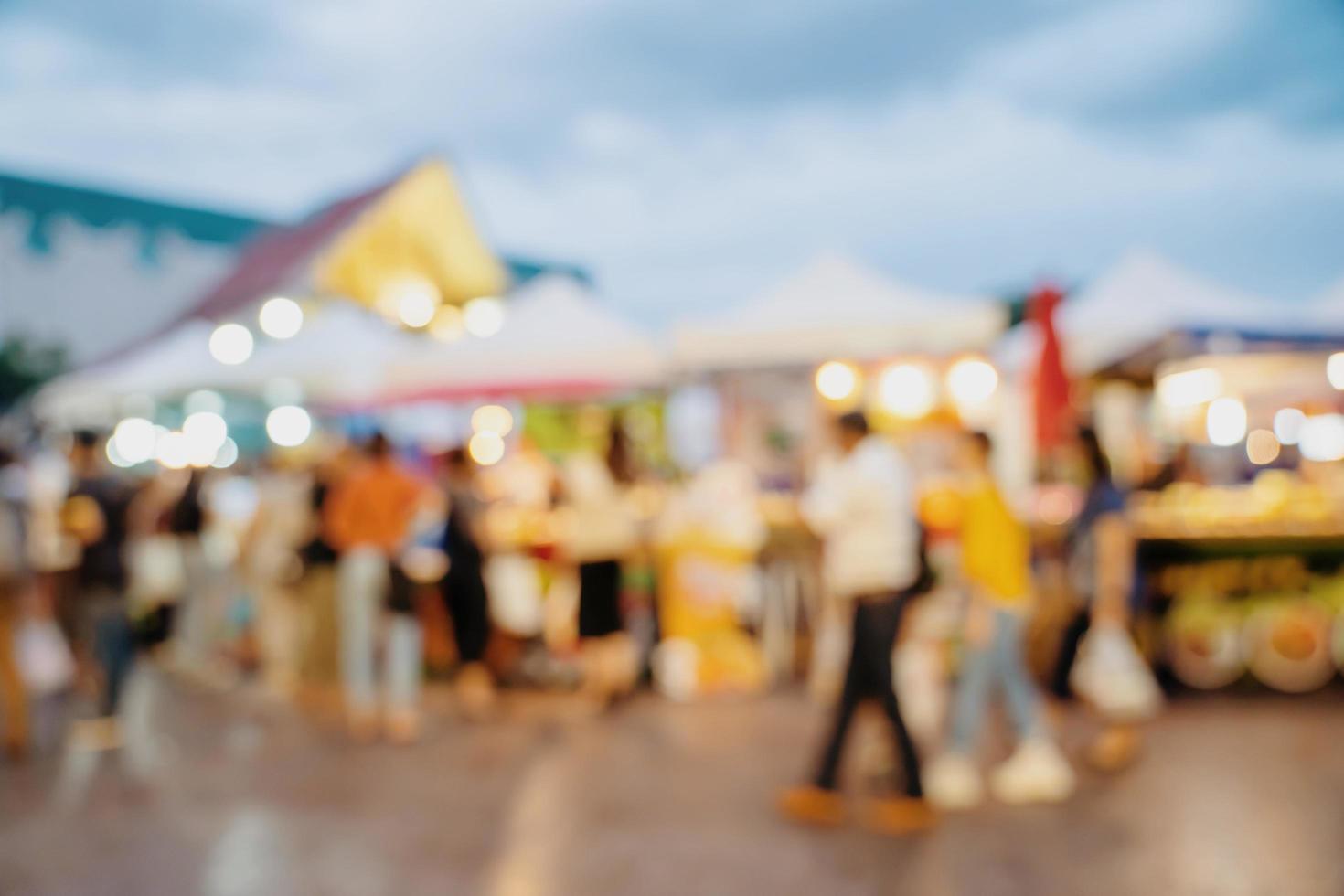 Abstract blur background crowd people in shopping mall for background, Vintage toned. photo