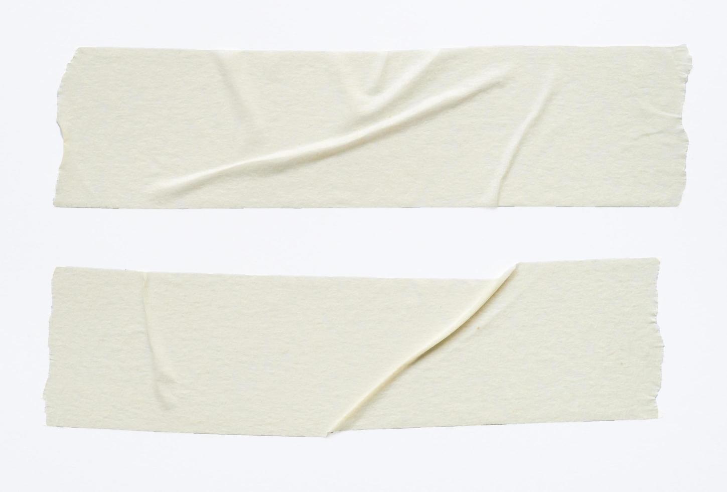 close up of adhesive tape wrinkle set on white background photo