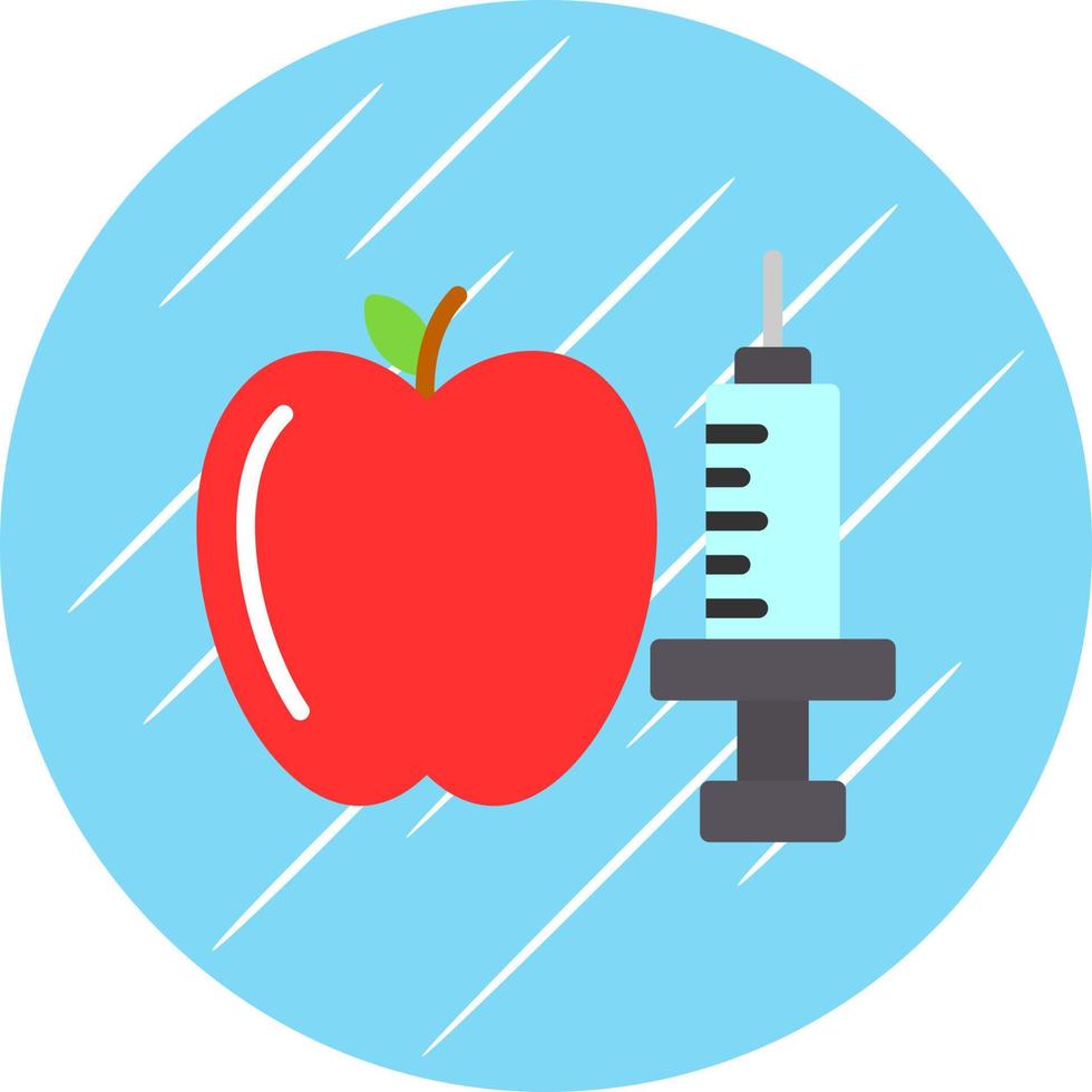 diseño de icono de vector de alimentos de modificación genética