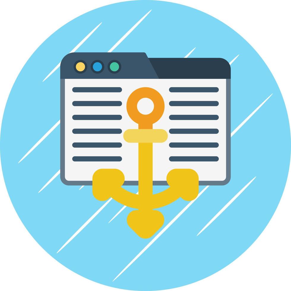 Anchor Text Vector Icon Design