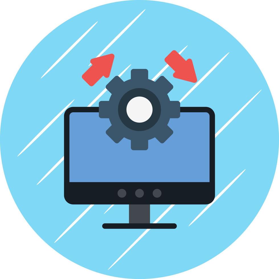 Upgrade Desktop Vector Icon Design