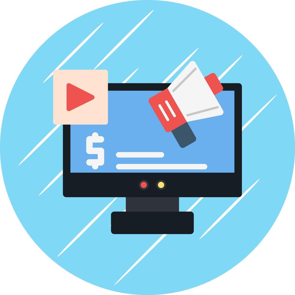 Paid Social Advertising Vector Icon Design