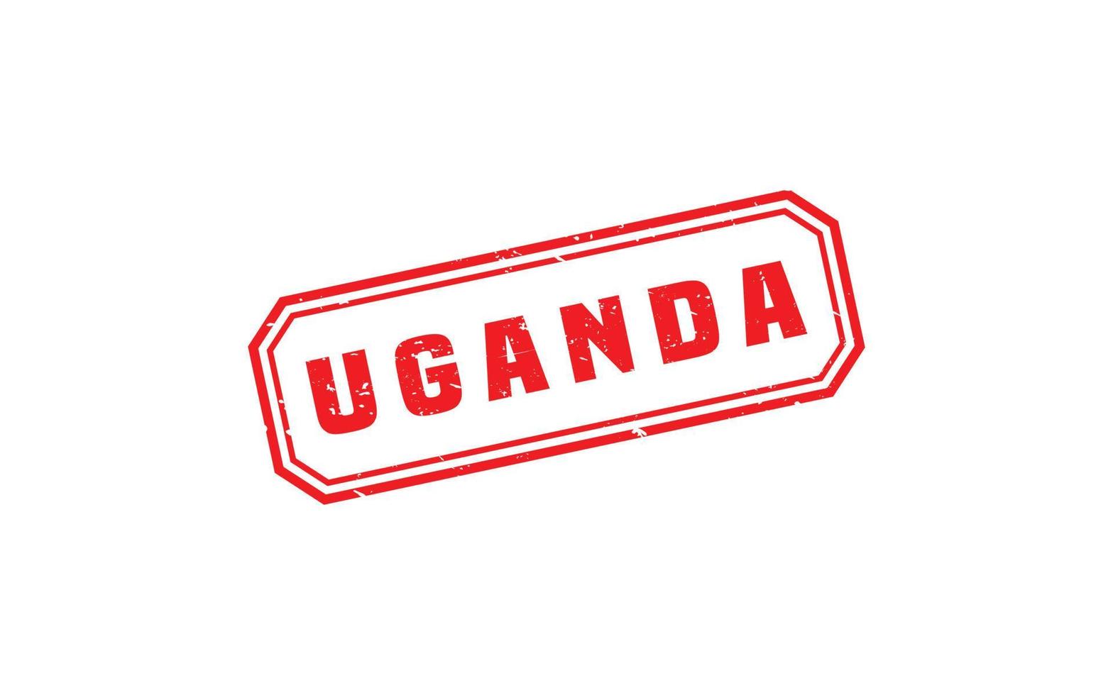 UGANDA stamp rubber with grunge style on white background vector