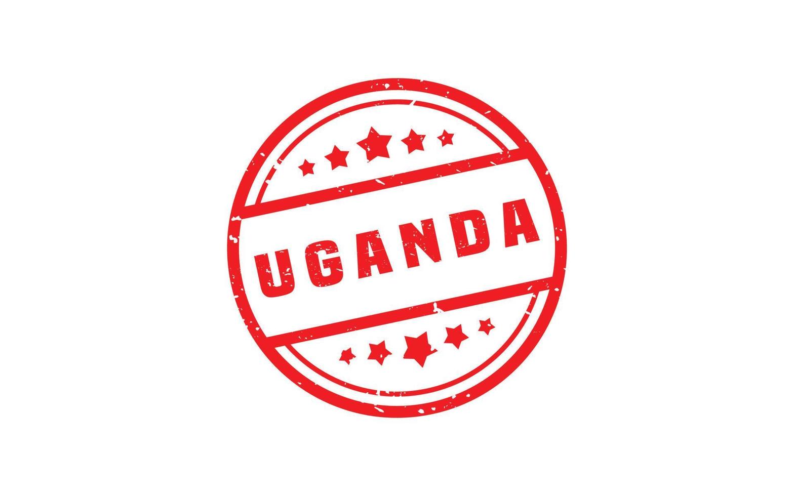 UGANDA stamp rubber with grunge style on white background vector