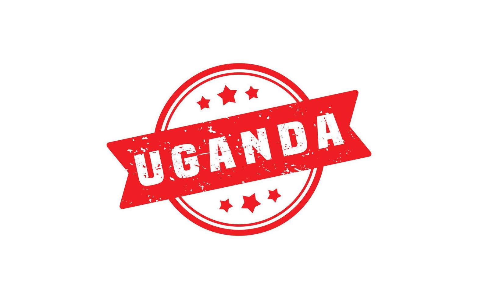 UGANDA stamp rubber with grunge style on white background vector