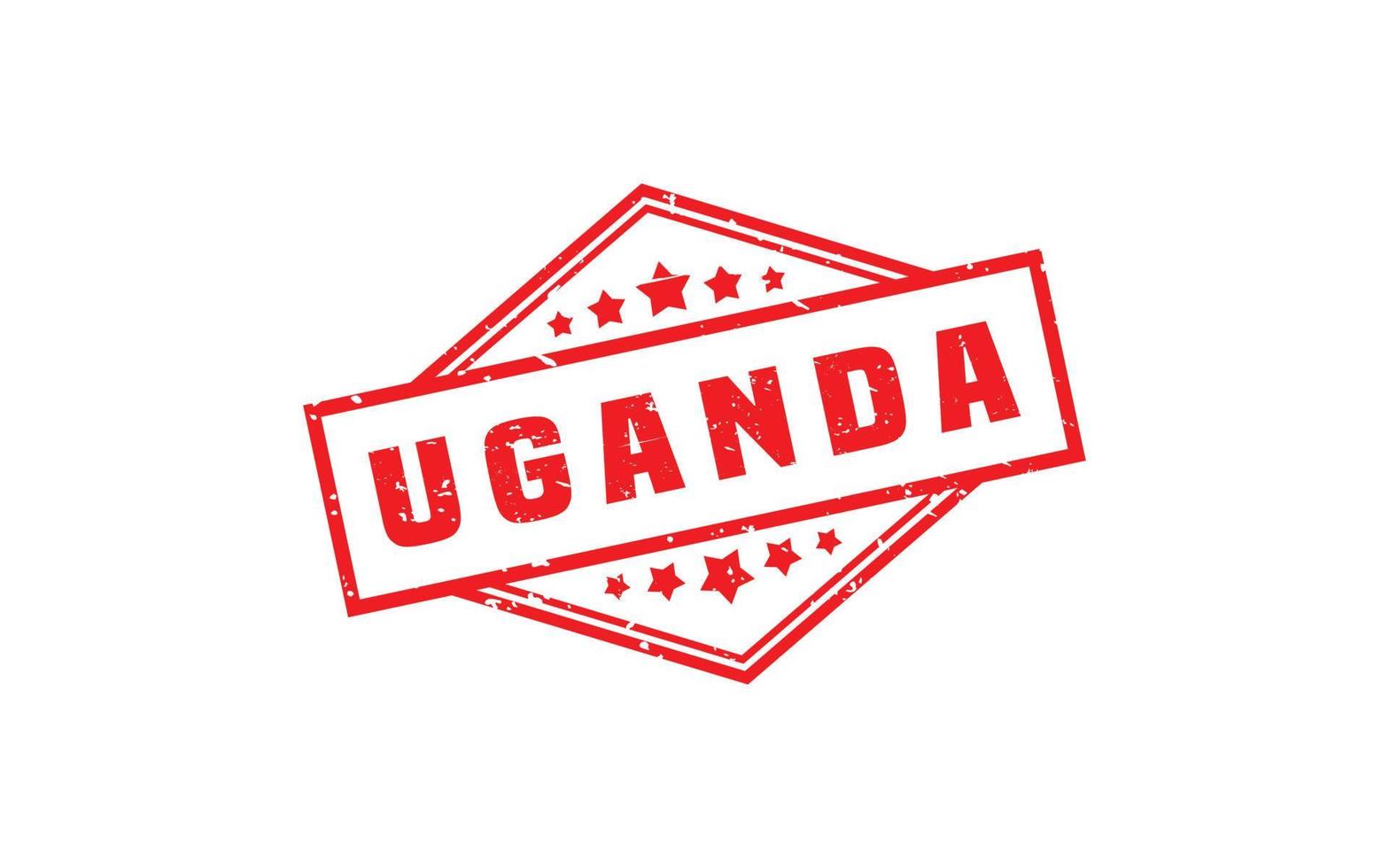 UGANDA stamp rubber with grunge style on white background vector