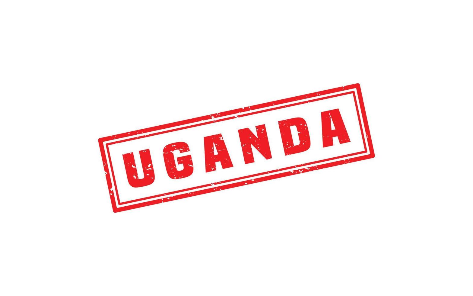 UGANDA stamp rubber with grunge style on white background vector