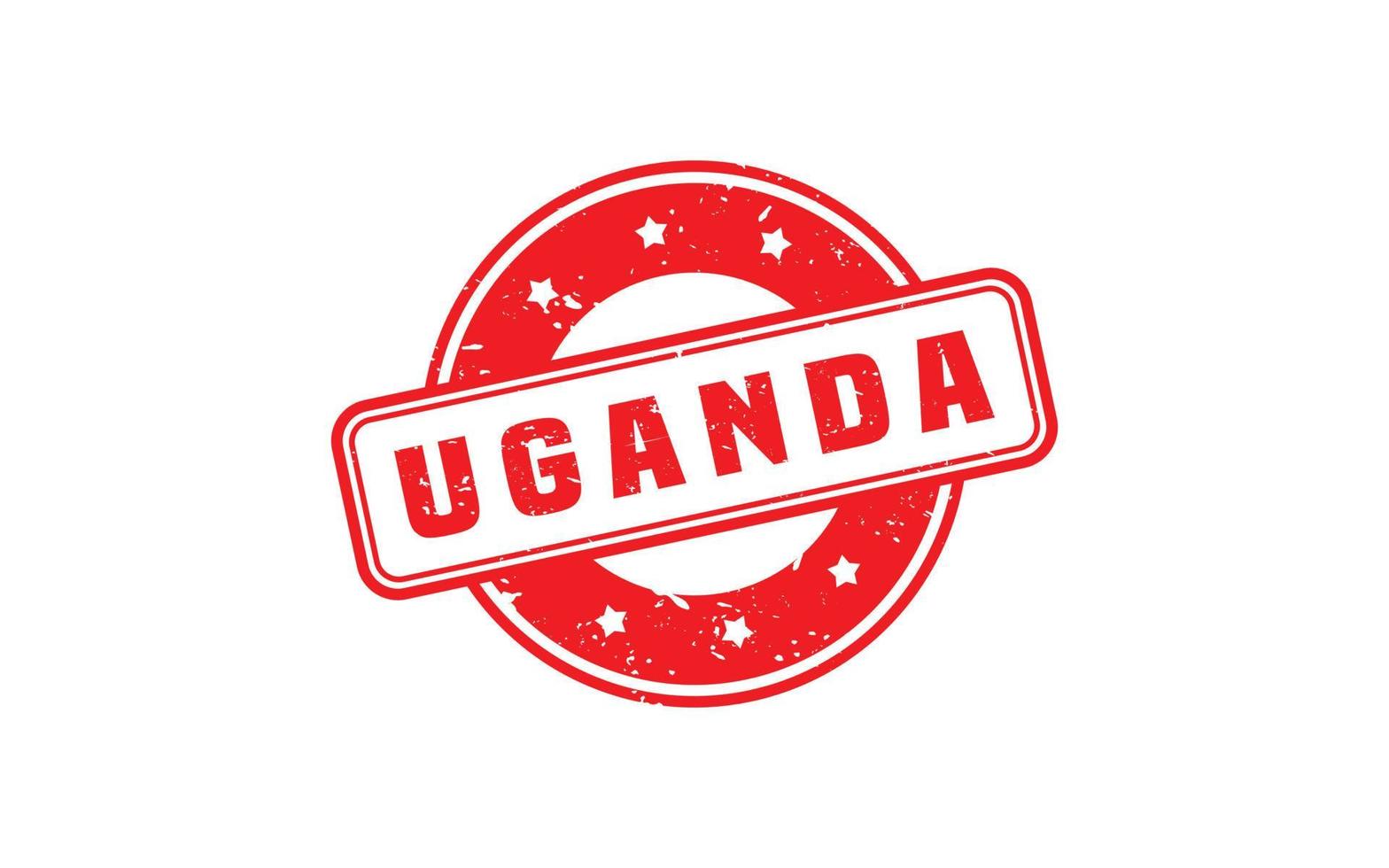 UGANDA stamp rubber with grunge style on white background vector