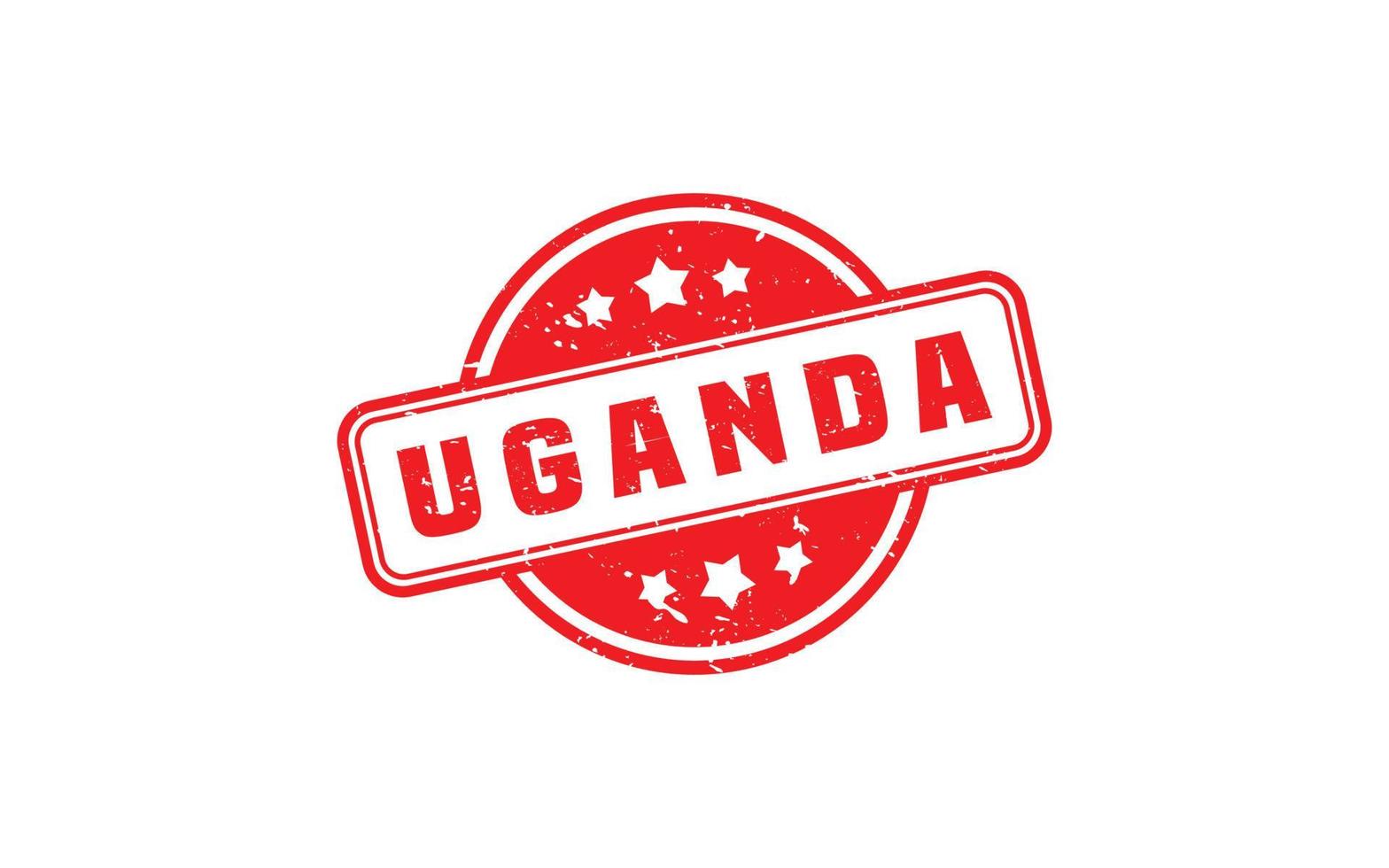 UGANDA stamp rubber with grunge style on white background vector