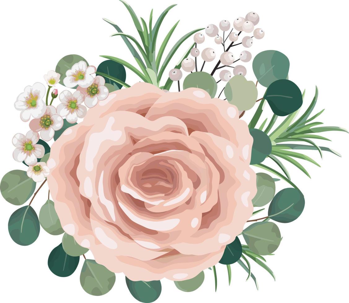 beautiful wedding flowers vector