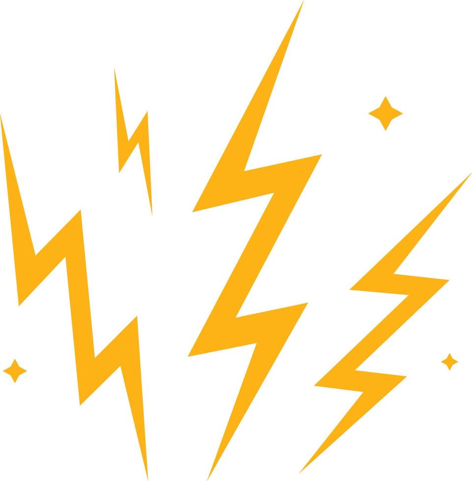 Illustration yellow lightning vector