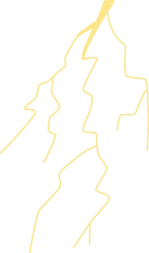 Illustration yellow lightning vector