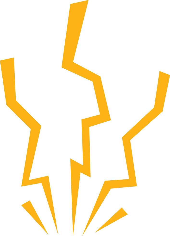 Illustration yellow lightning vector