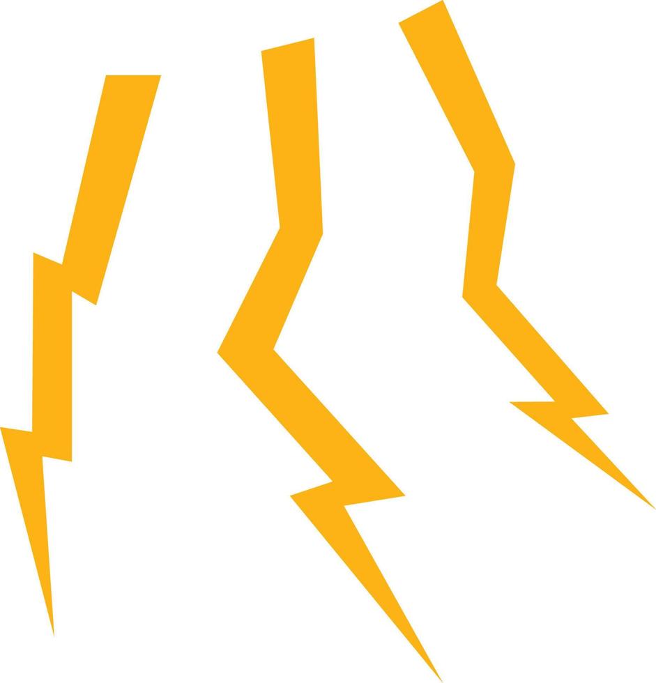 Illustration yellow lightning vector