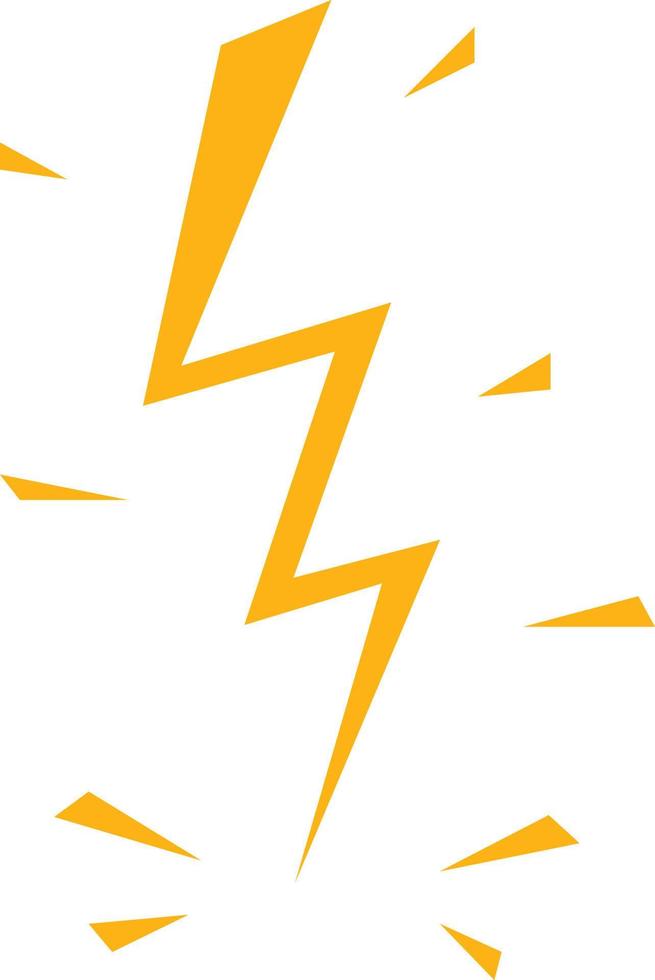 Illustration yellow lightning vector