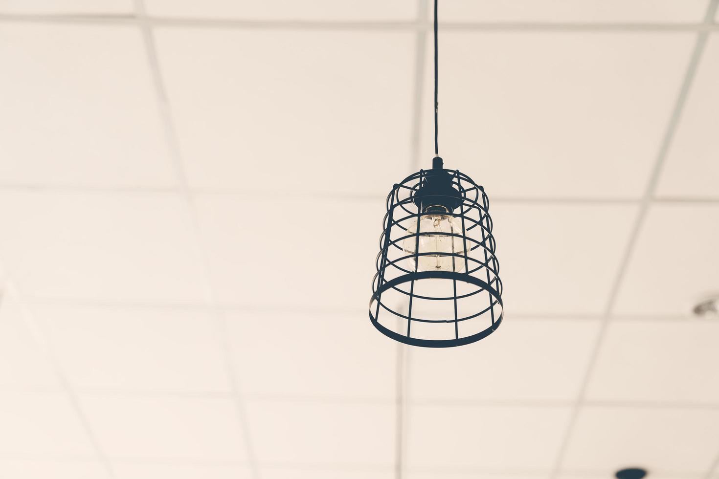 Retro or vintage old style light bulb decor photo