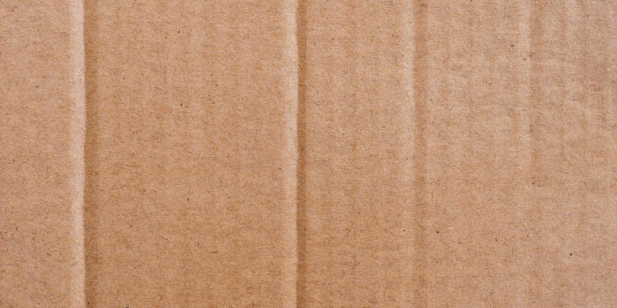 Panorama brown paper box surface texture and background with copy space. photo