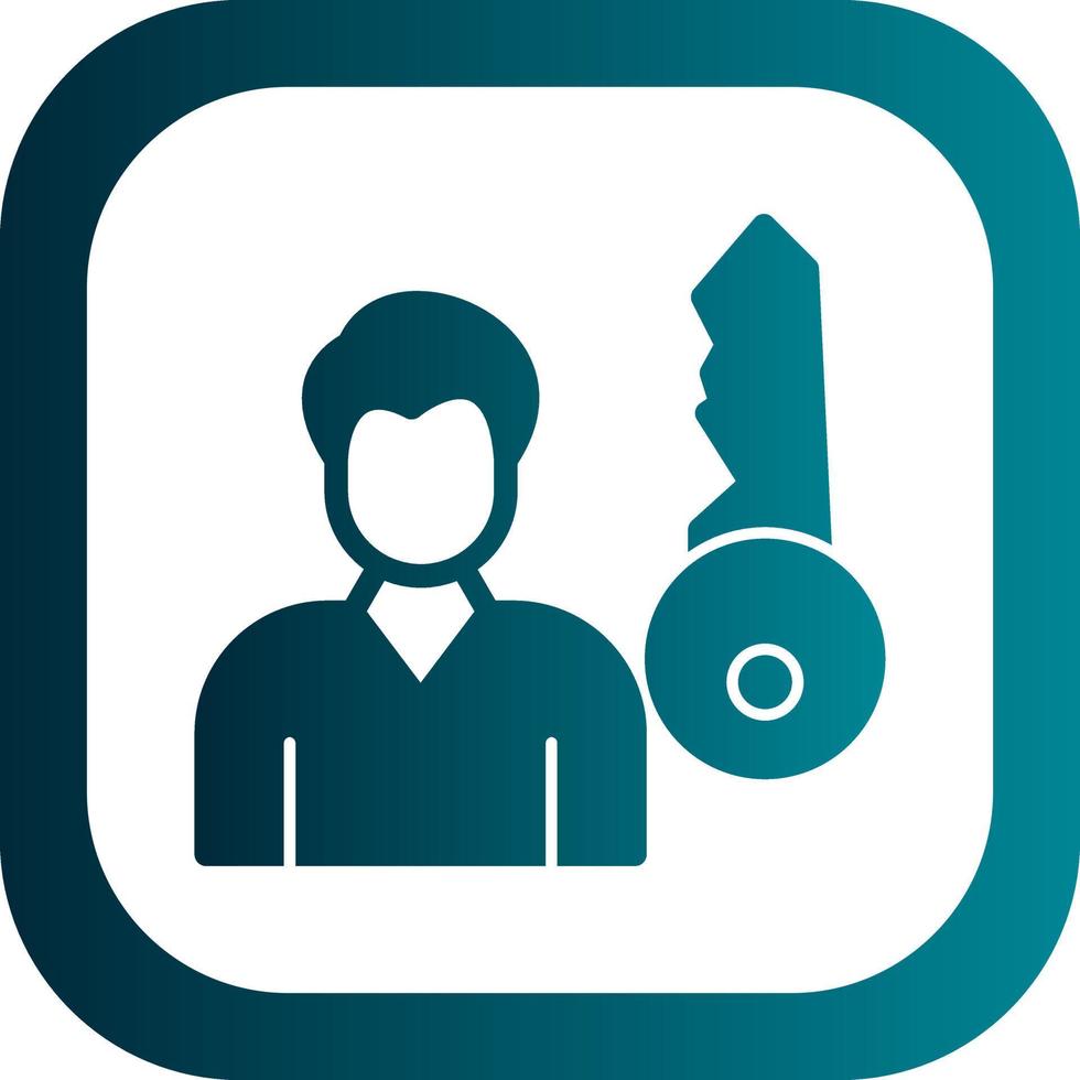 Key Person Vector Icon Design