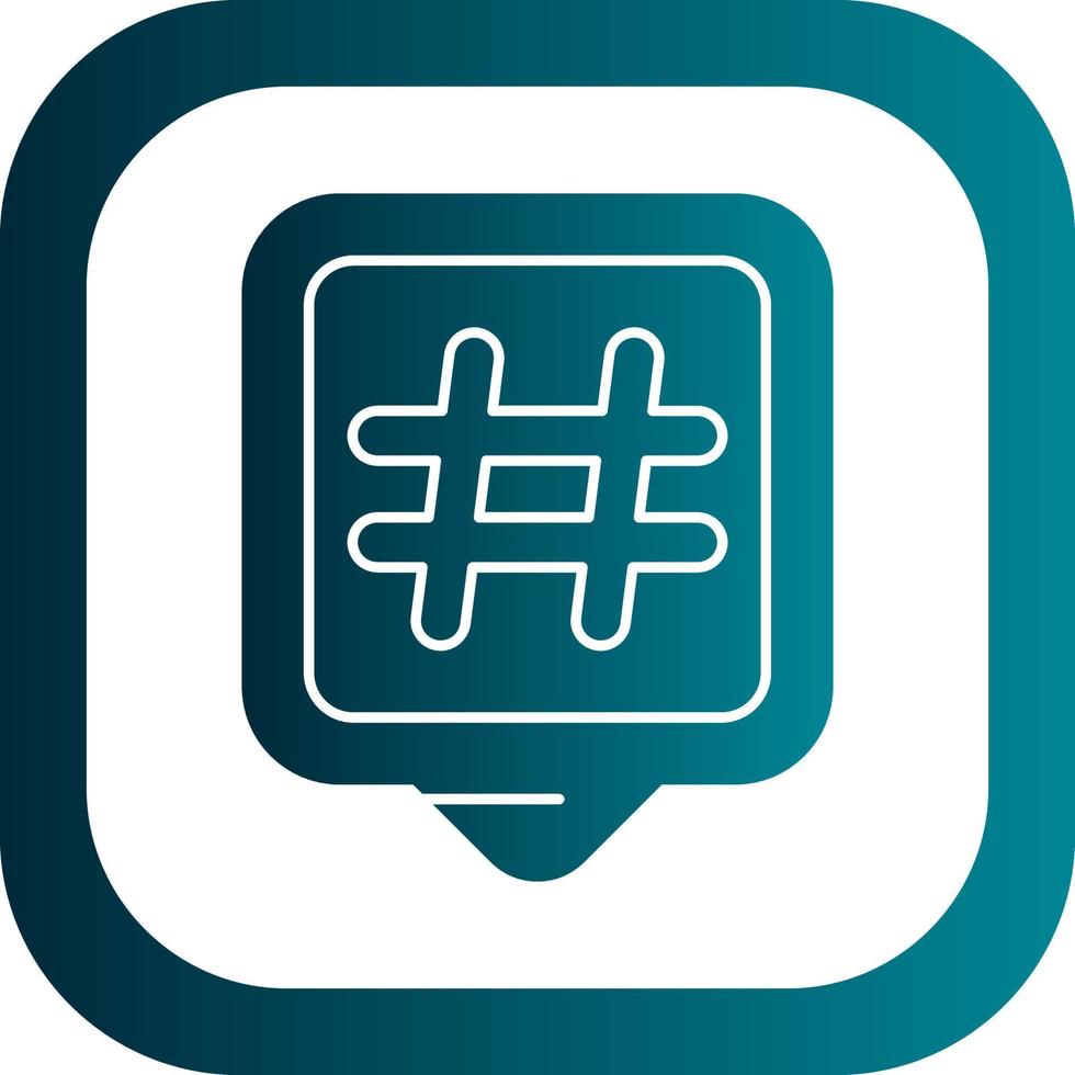 Hashtags Vector Icon Design