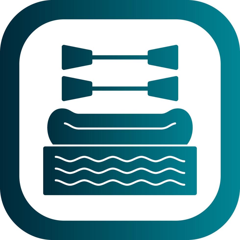Rafting Vector Icon Design