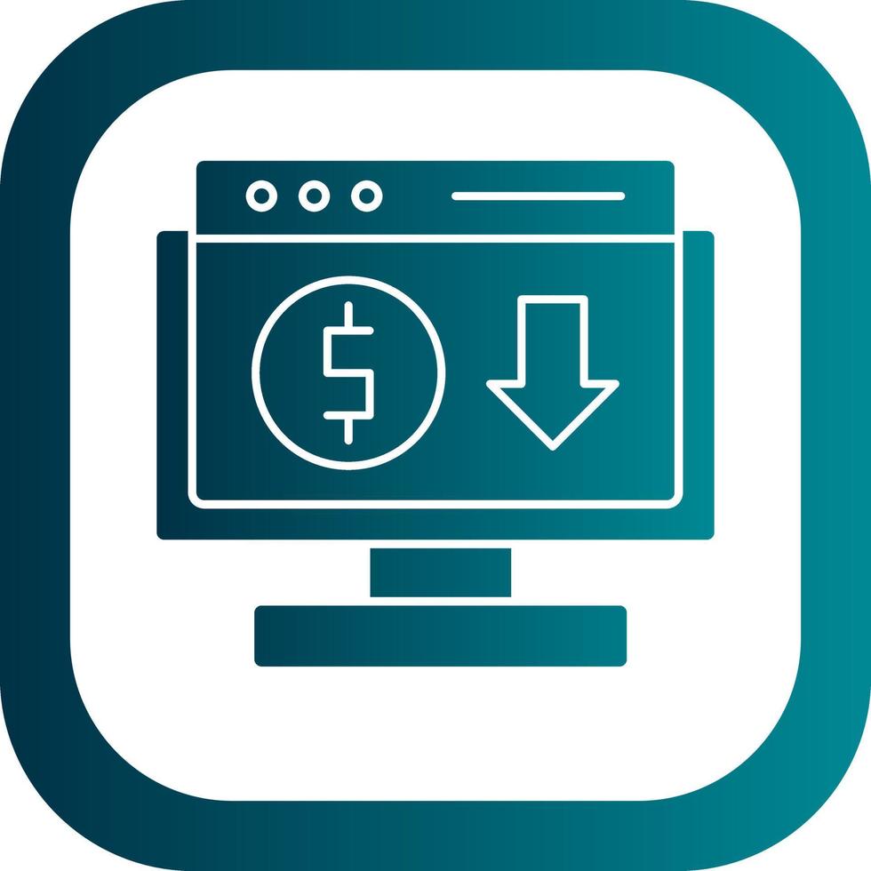 Online Income Vector Icon Design