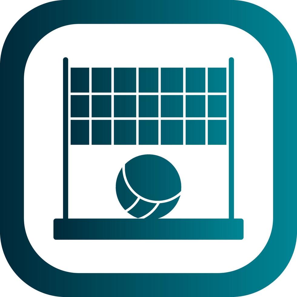 Beach Volleyball Vector Icon Design