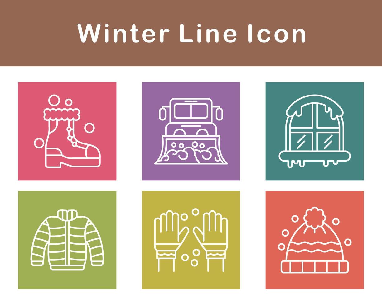 invierno vector icono conjunto