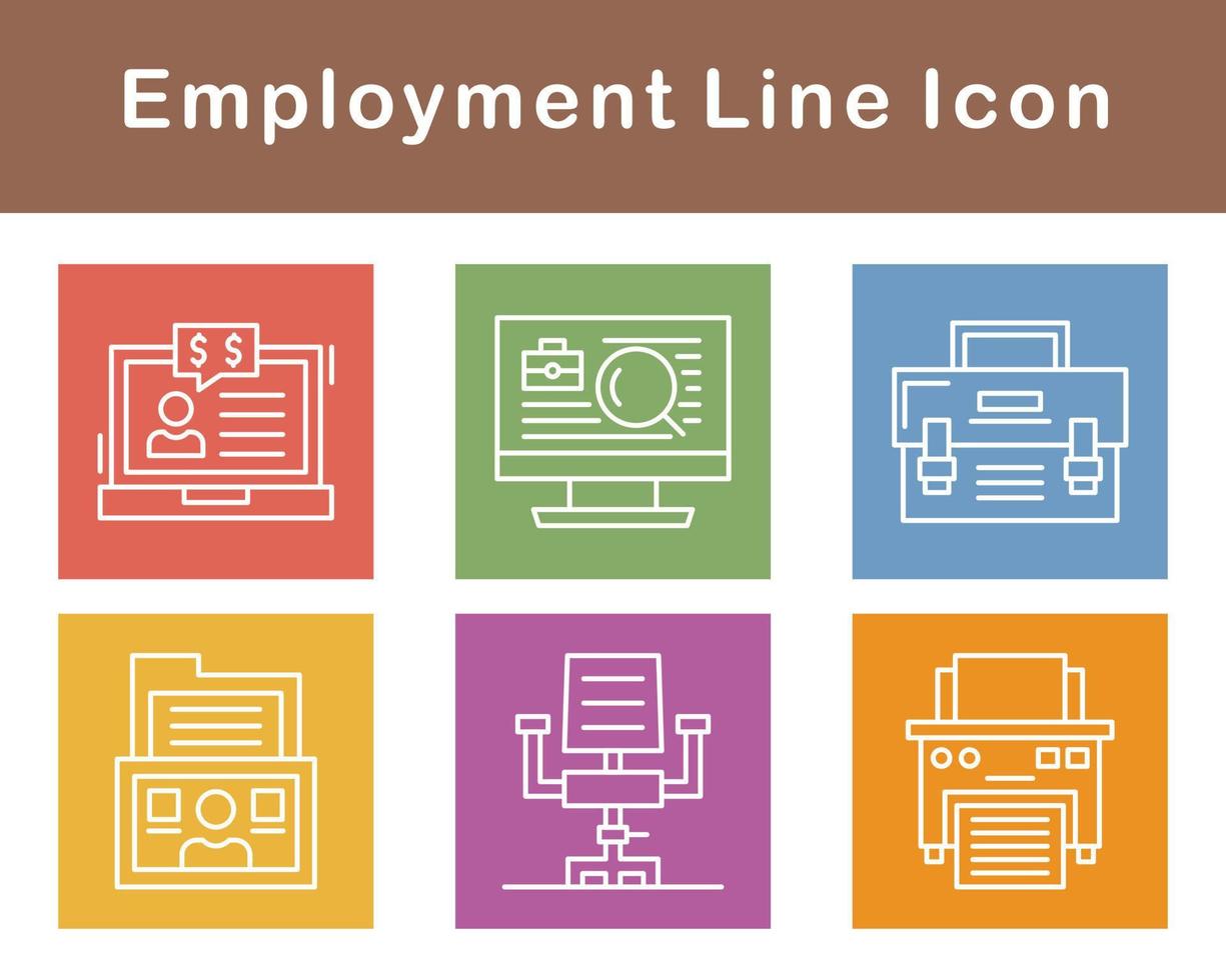 Employment Vector Icon Set