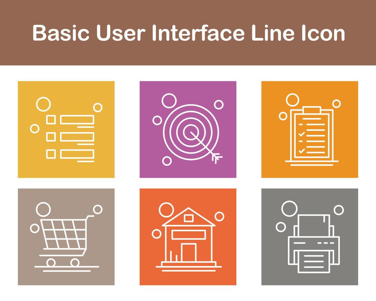 Basic User Interface Vector Icon Set
