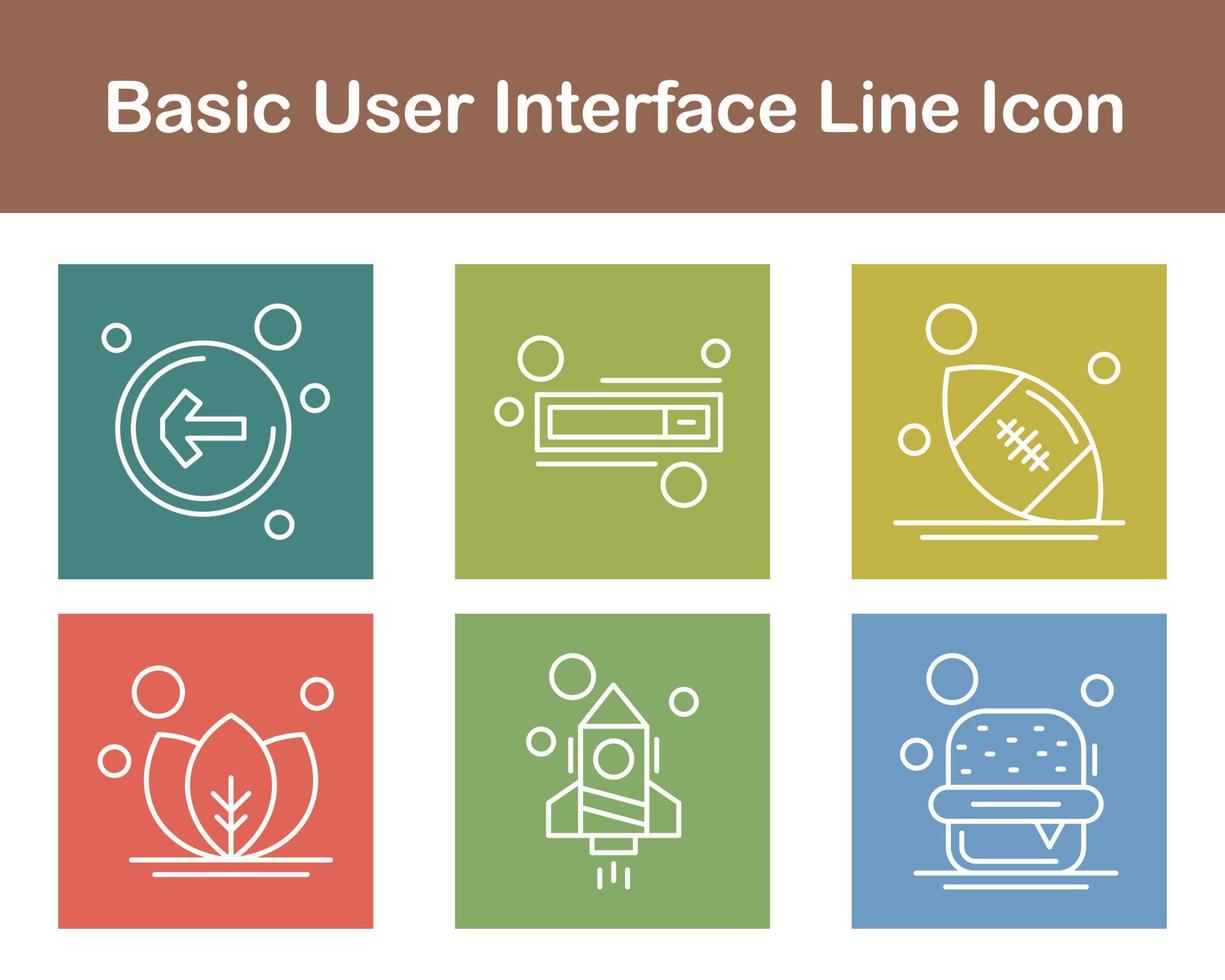 básico usuario interfaz vector icono conjunto