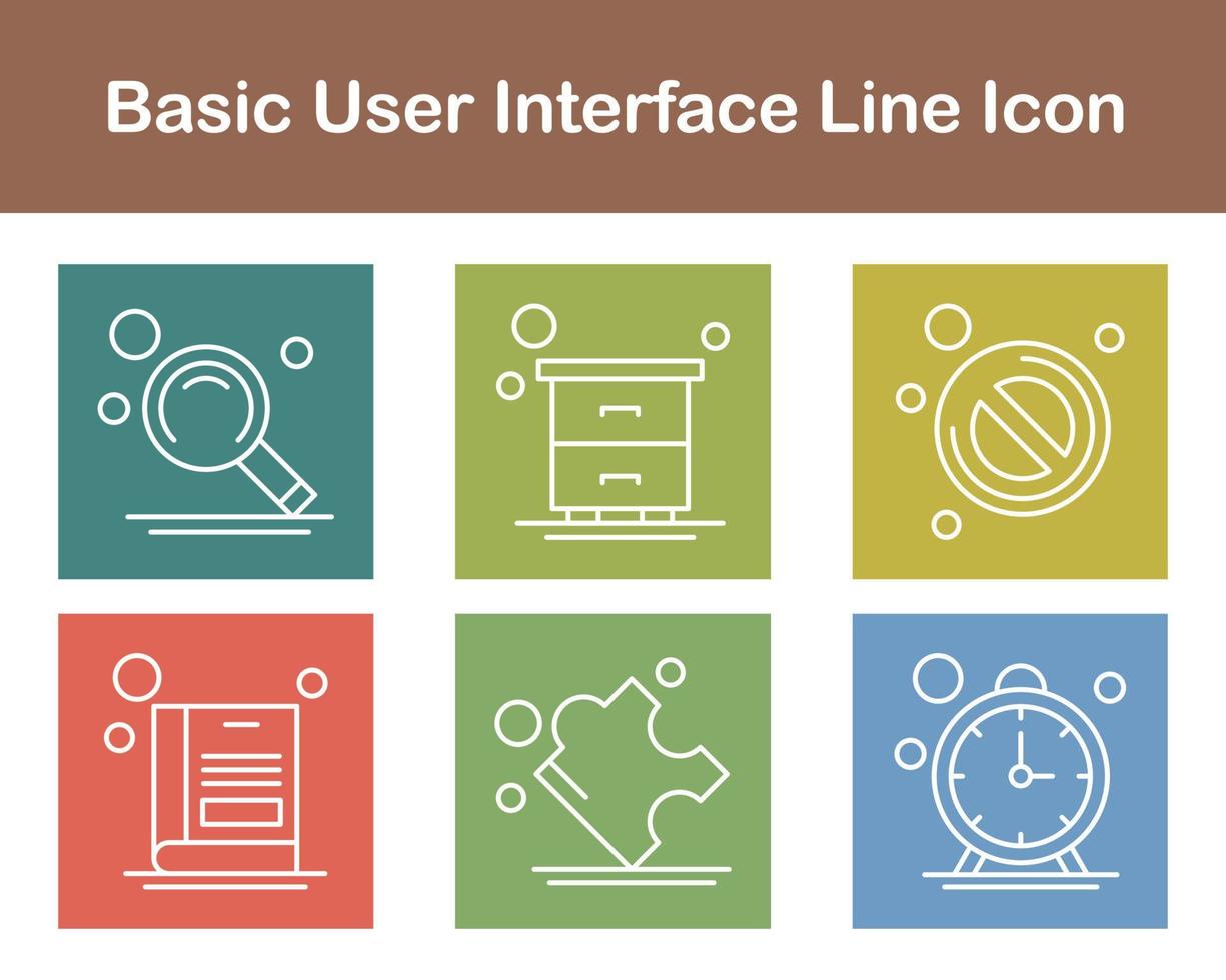 Basic User Interface Vector Icon Set