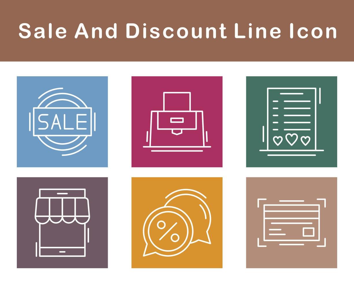 Sale And Discount Vector Icon Set