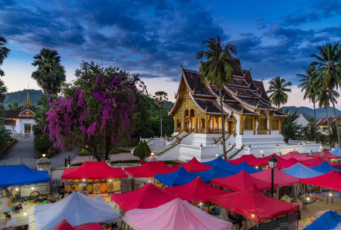 The night souvenir market in Luang Prabang, Laos. photo