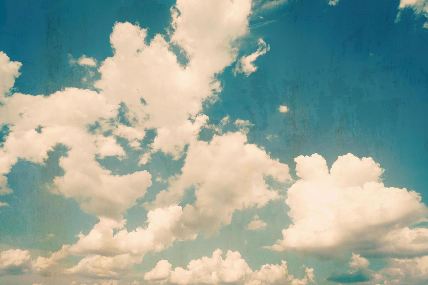 grunge blue sky and clouds background texture vintage with space photo