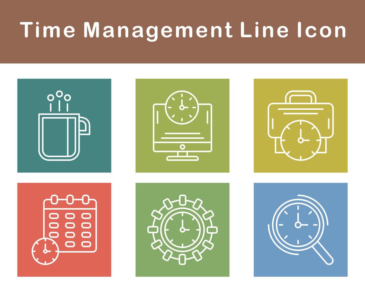 Time Management Vector Icon Set