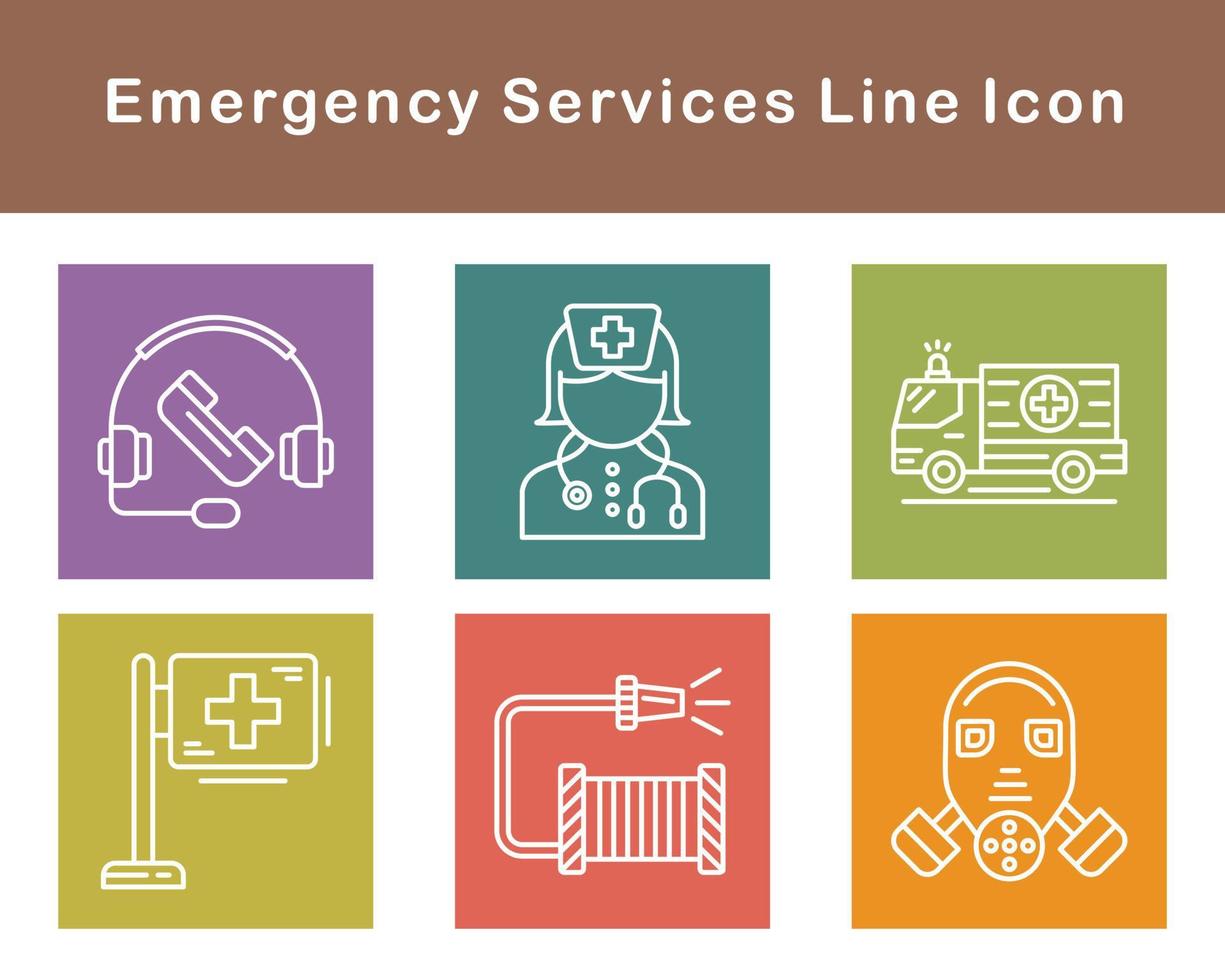 Emergency Services Vector Icon Set