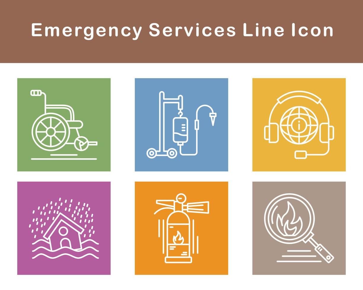 Emergency Services Vector Icon Set
