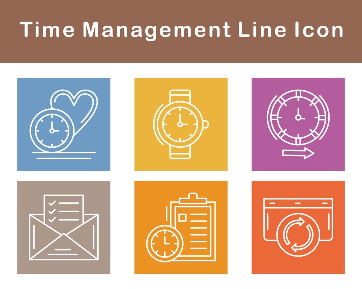 Time Management Vector Icon Set