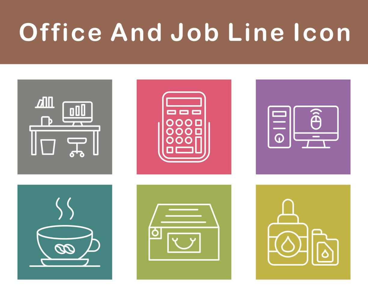 Work Office And Job Vector Icon Set