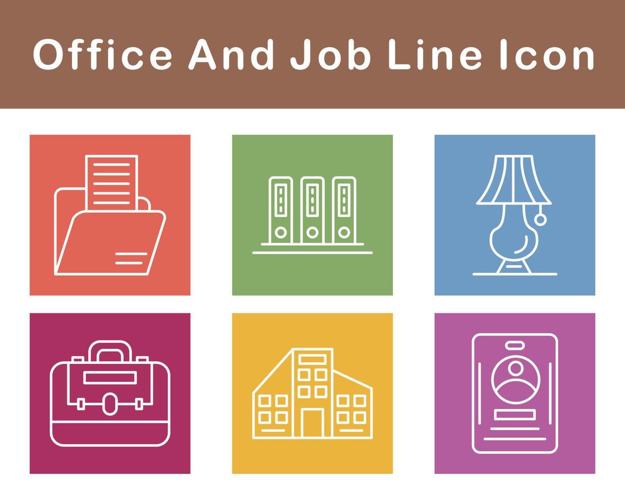 Work Office And Job Vector Icon Set